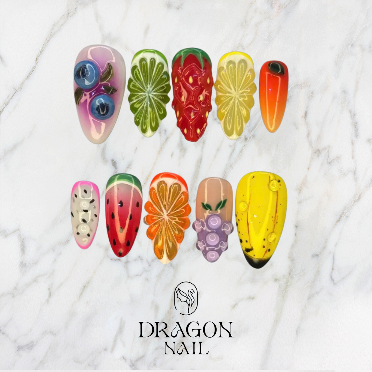 Colorful Fruit Fresh Summer Cute Press On Nails