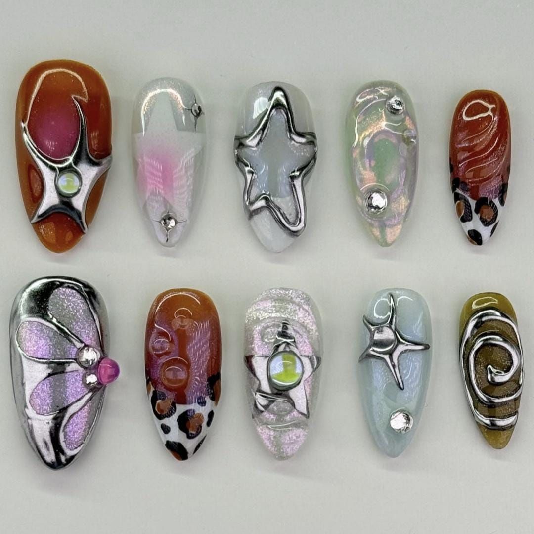 Coquette Pink Lace Bow Pearl Romantic Elegant Press On Nails