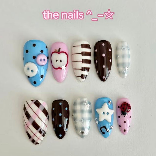 Gothic Purple Butterfly Chrome Glossy Edgy Press On Nails