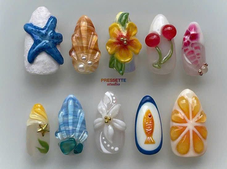 Gothic Black Chrome Cross Edgy 3D Metallic Press On Nails