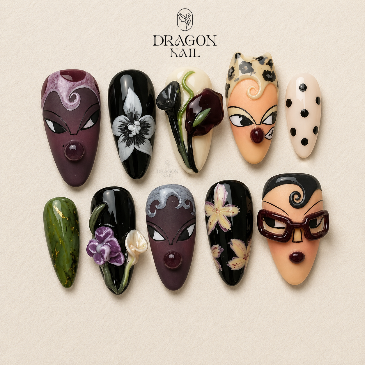 Luxurious Enchanted Dark Press On Nails
