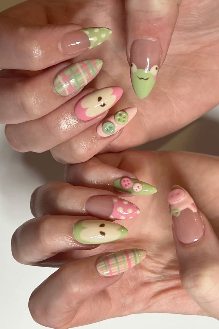 Edgy Flame Chrome Black Red Metallic Press On Nails