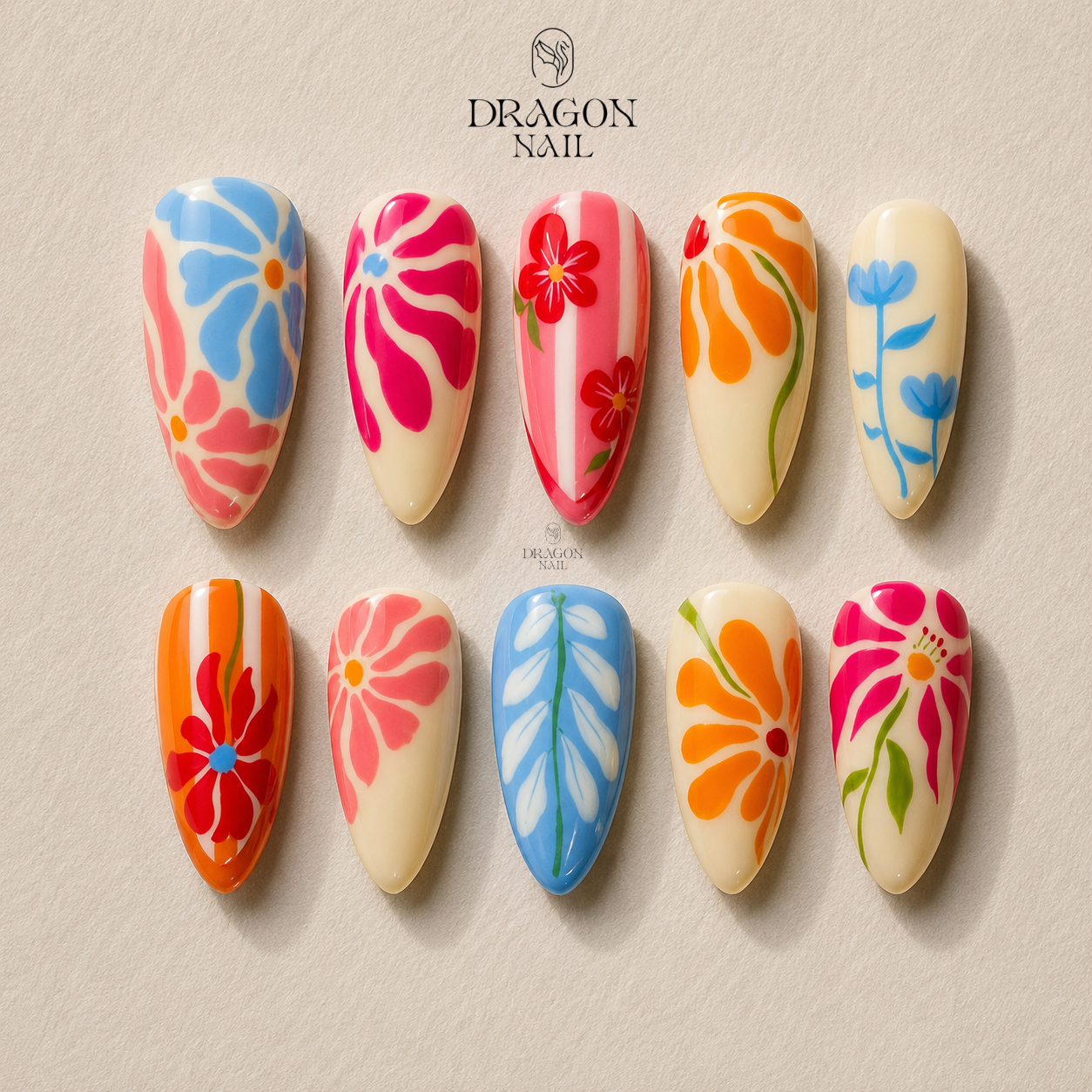 Elegant Blossom Garden Press On Nails