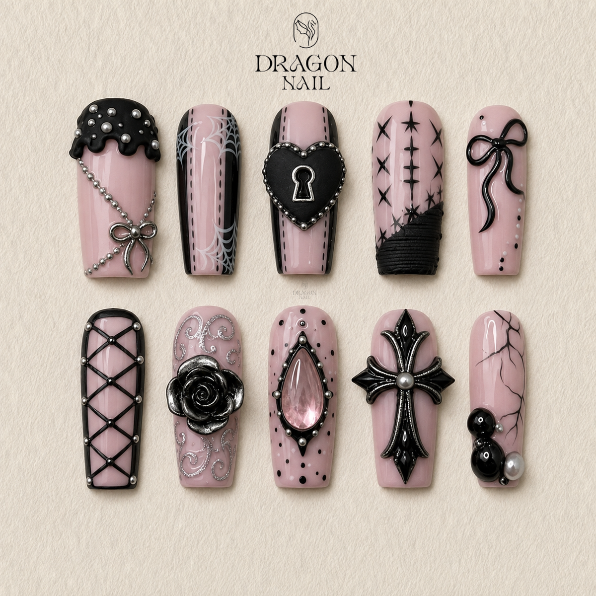 Autumn Pastel Gothic Elegance Press On Nails