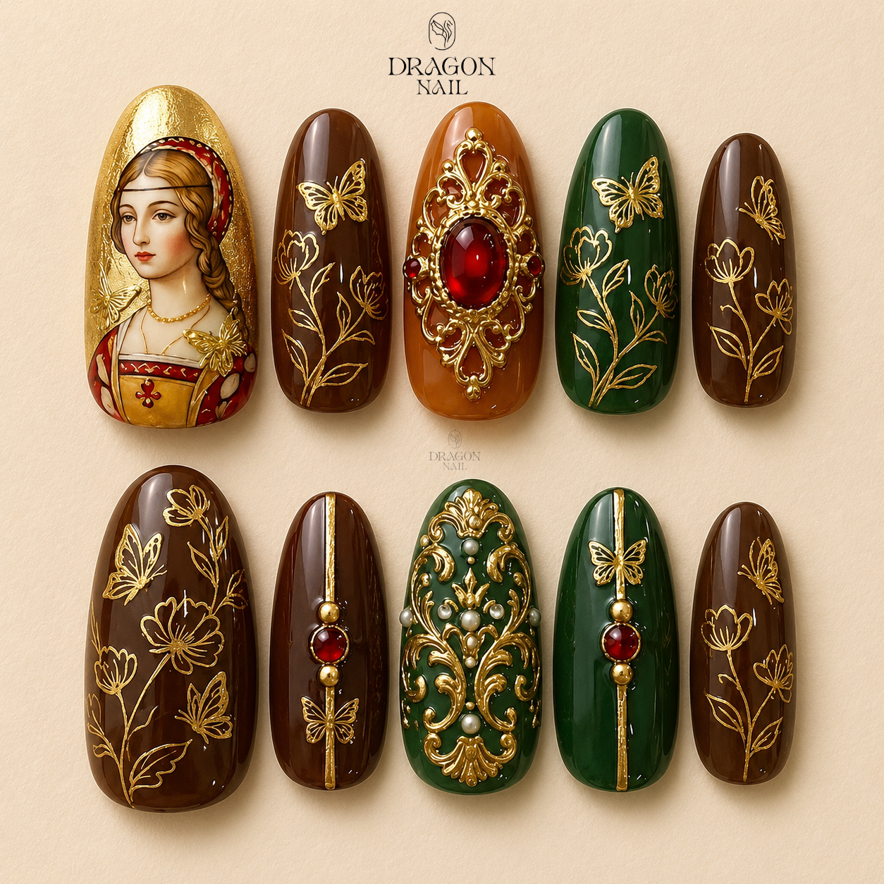Luxurious Enchanted Dark Fantasy Press On Nails