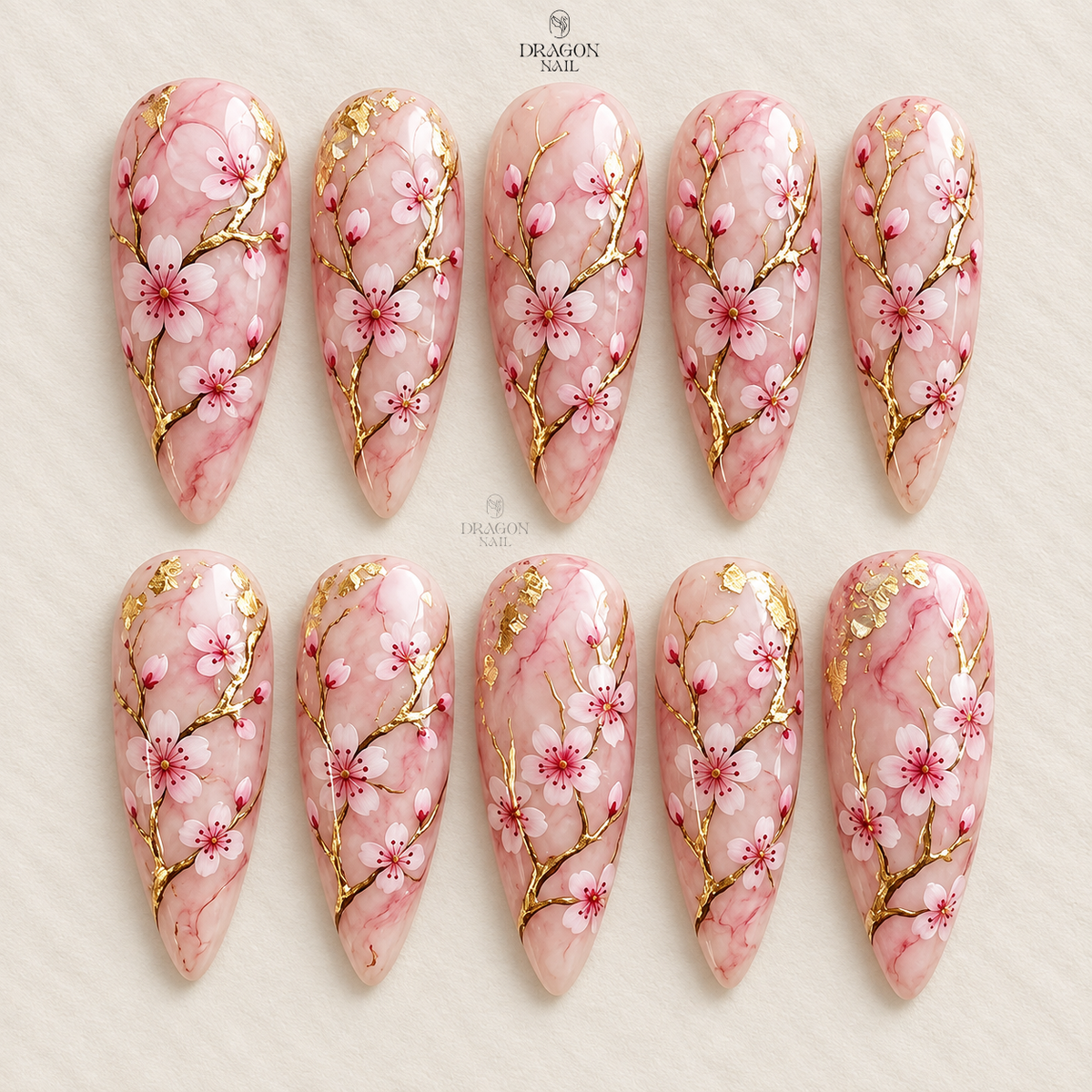 Blush Blossom Garden Press On Nails