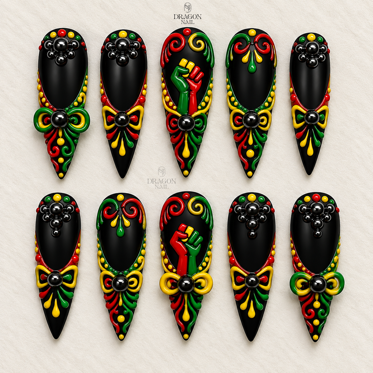 Bold Heritage Celebration Press On Nails