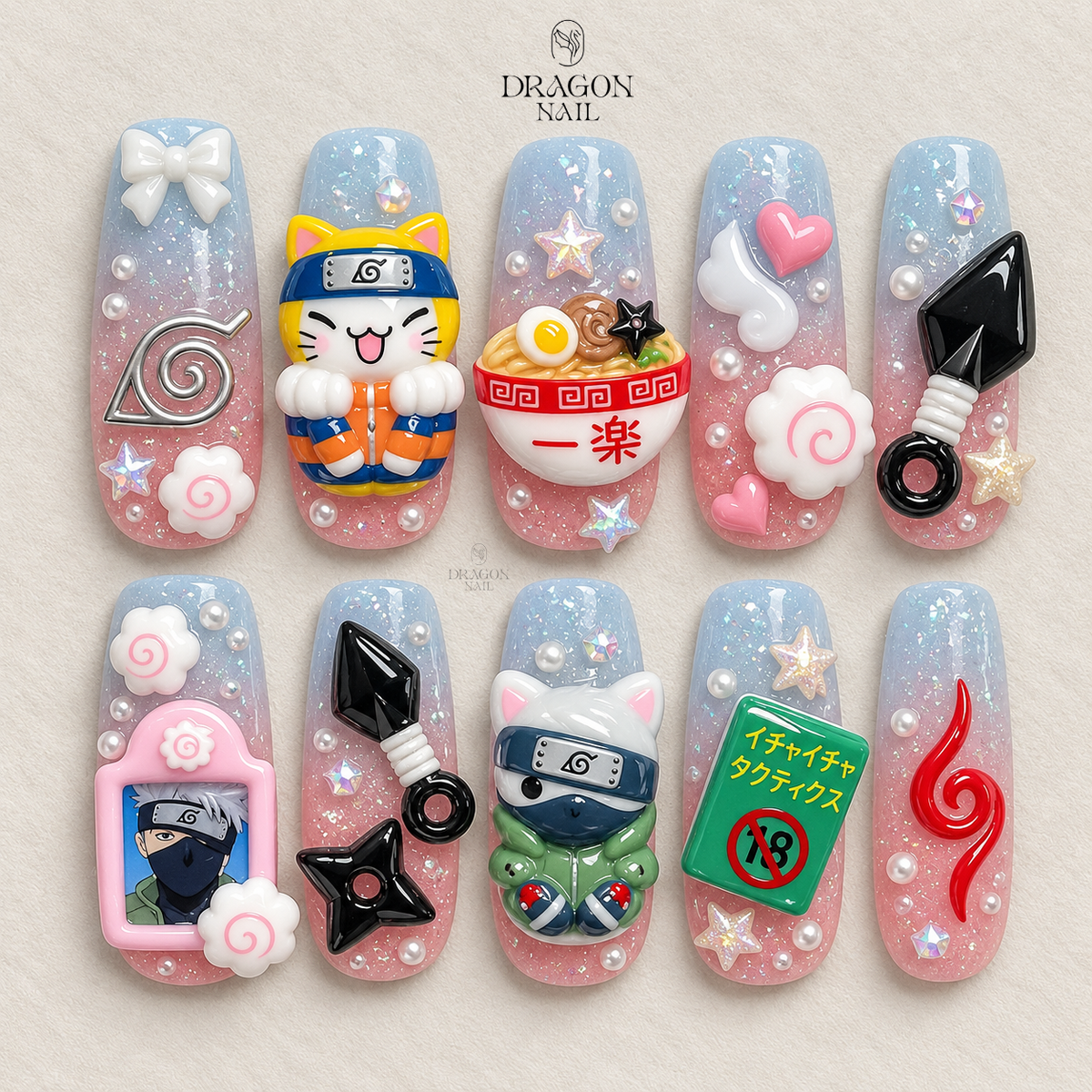 Bold Ninja Adventure Press On Nails