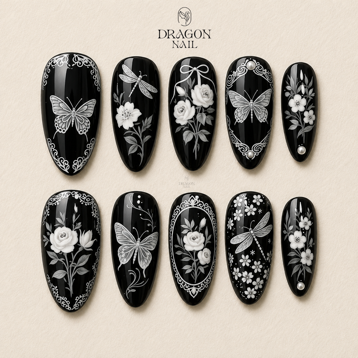 Butterfly Floral Elegance Press On Nails