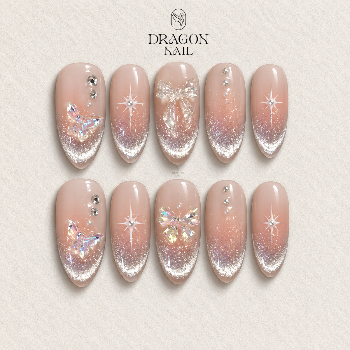 Celestial Moon Blossom Press On Nails