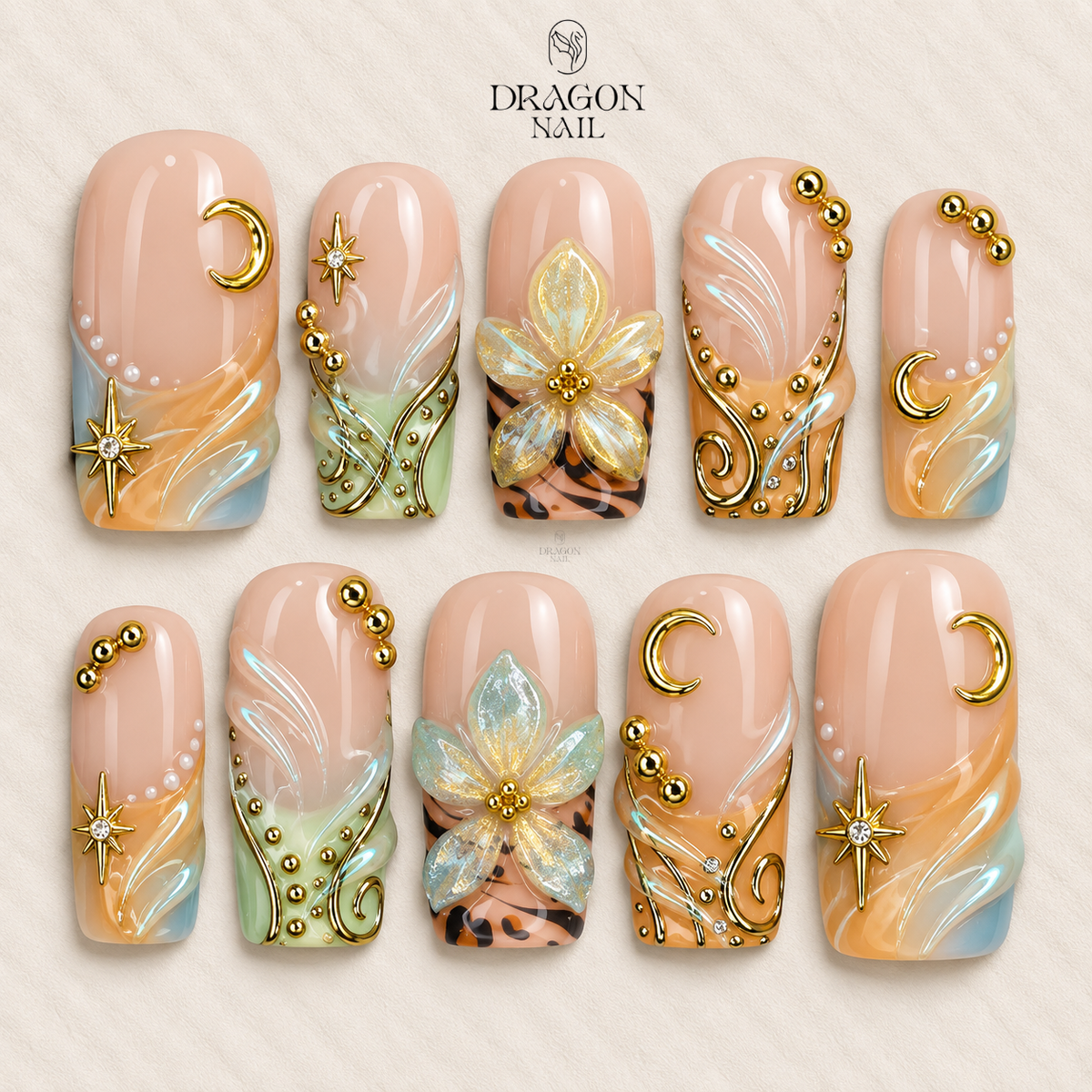 Celestial Moonlight Luxury Press On Nails