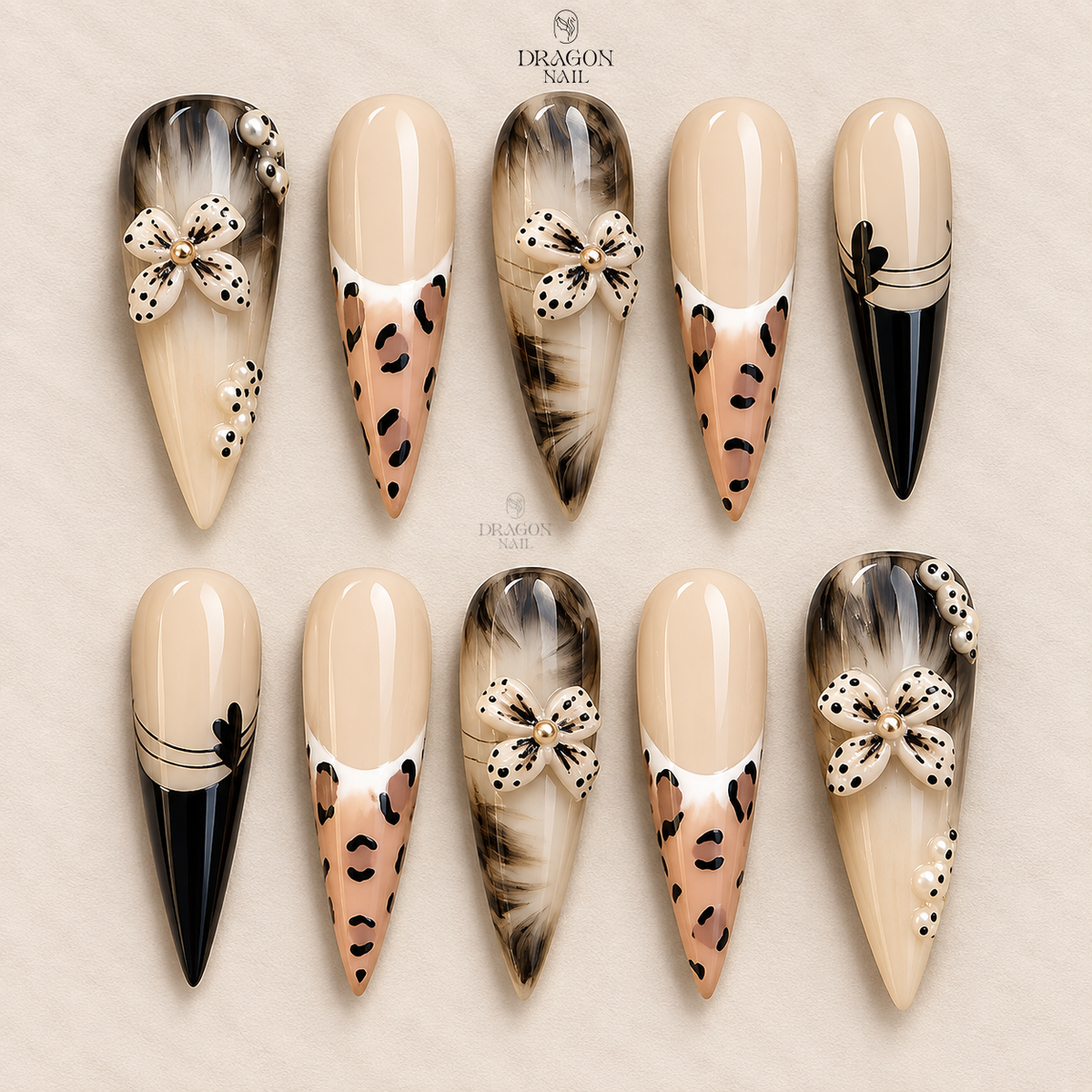 Celestial Gothic Feline Press On Nails