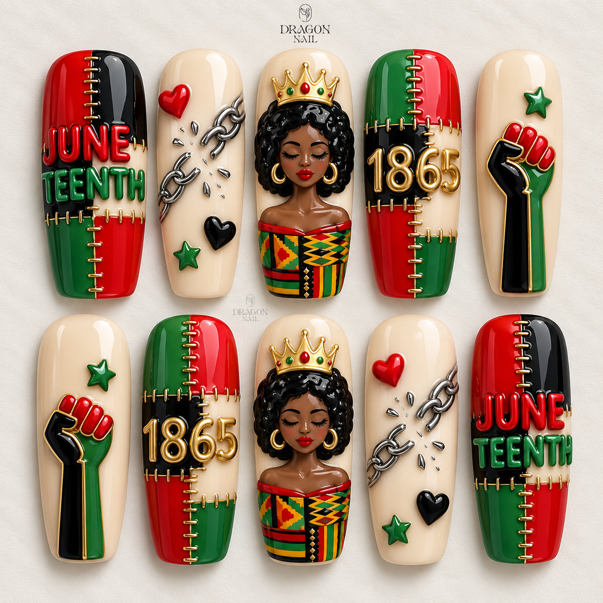 Cultural Heritage Celebration Press On Nails
