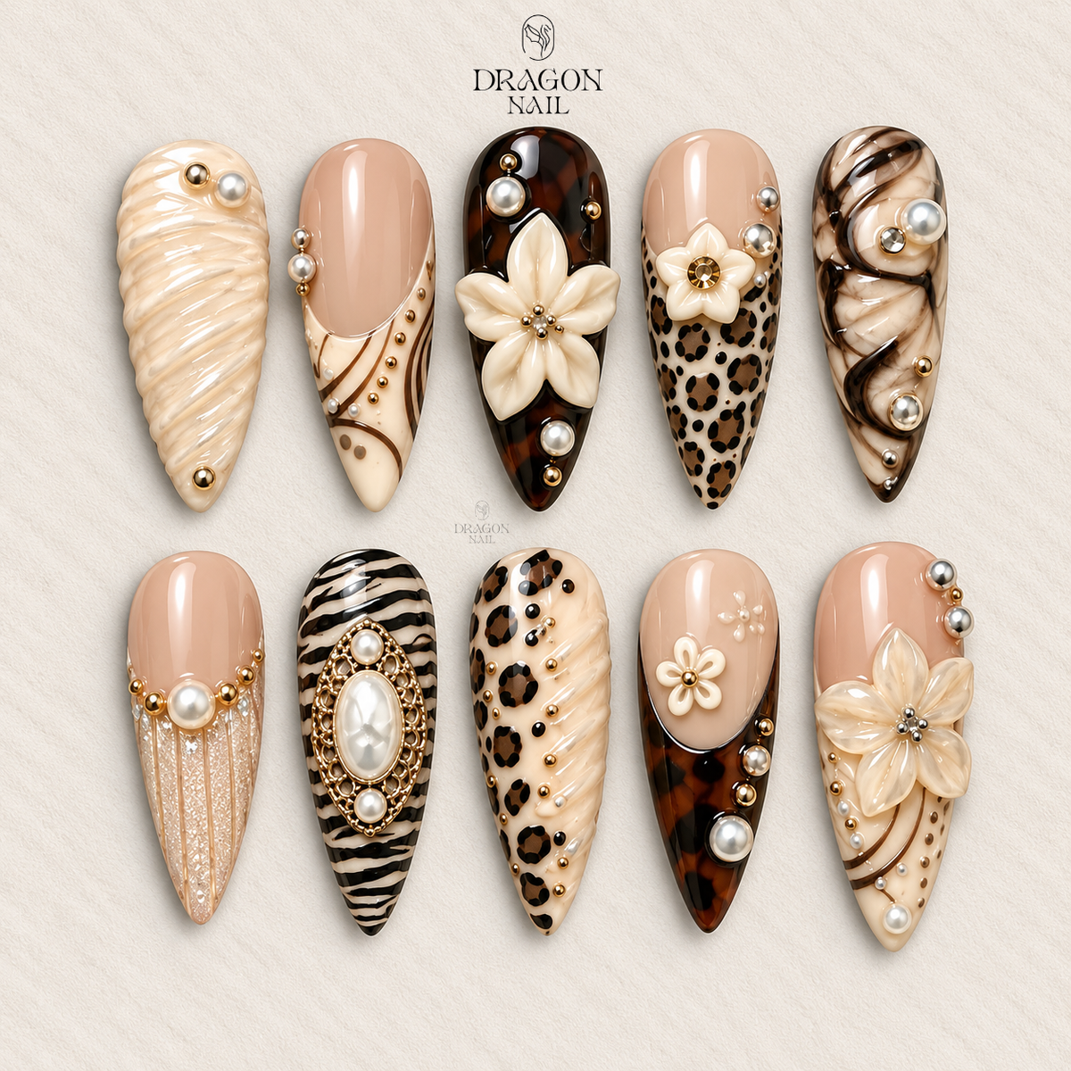 Cute Whimsical Spooky Press On Nails