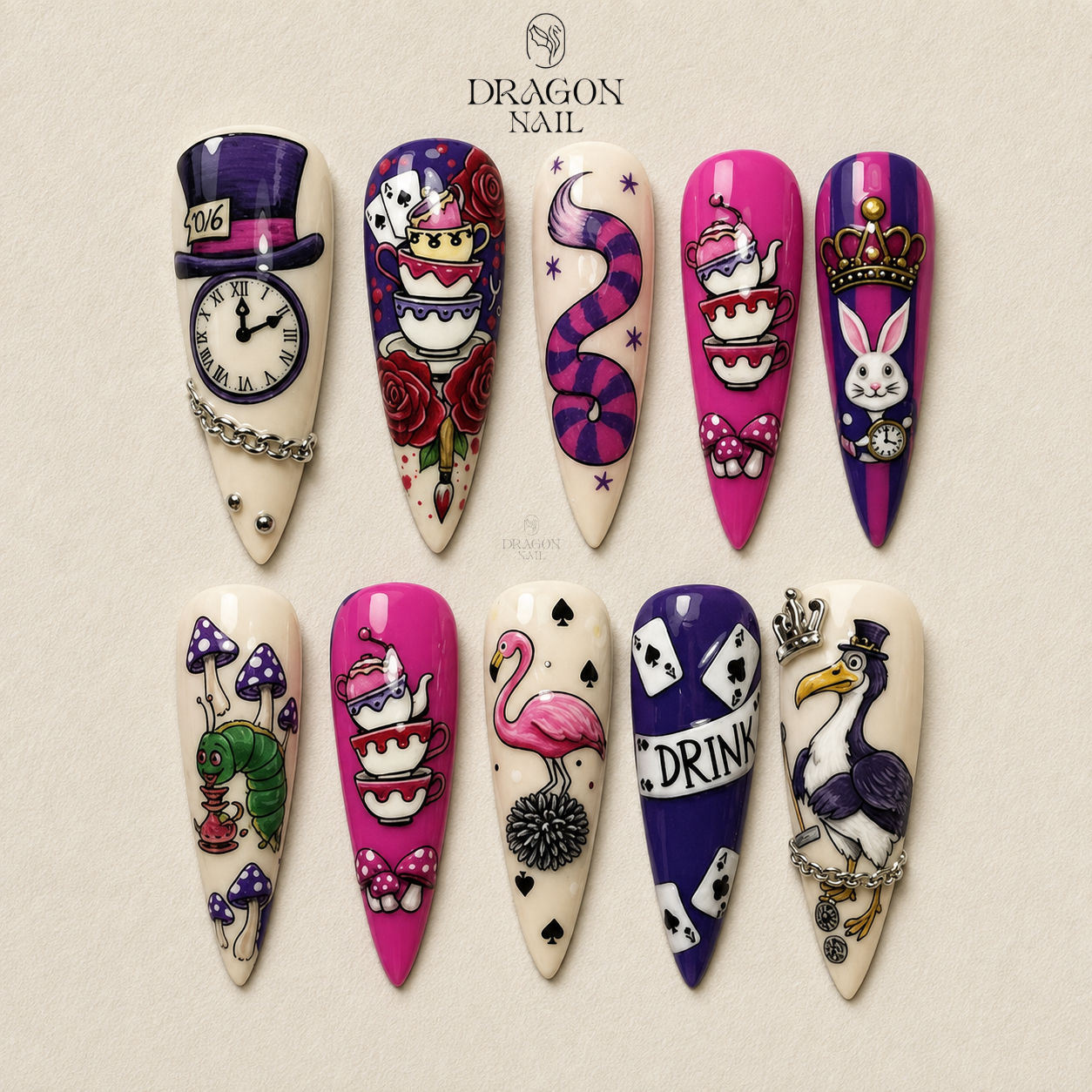 Dreamy Storybook Fantasy Art Press On Nails