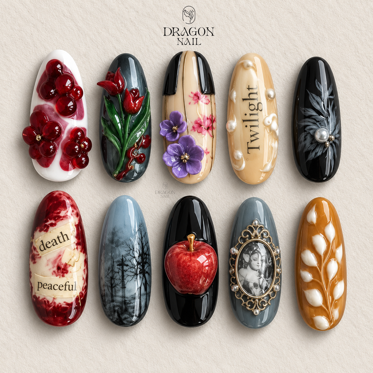 Dark Twilight Gothic Press On Nails