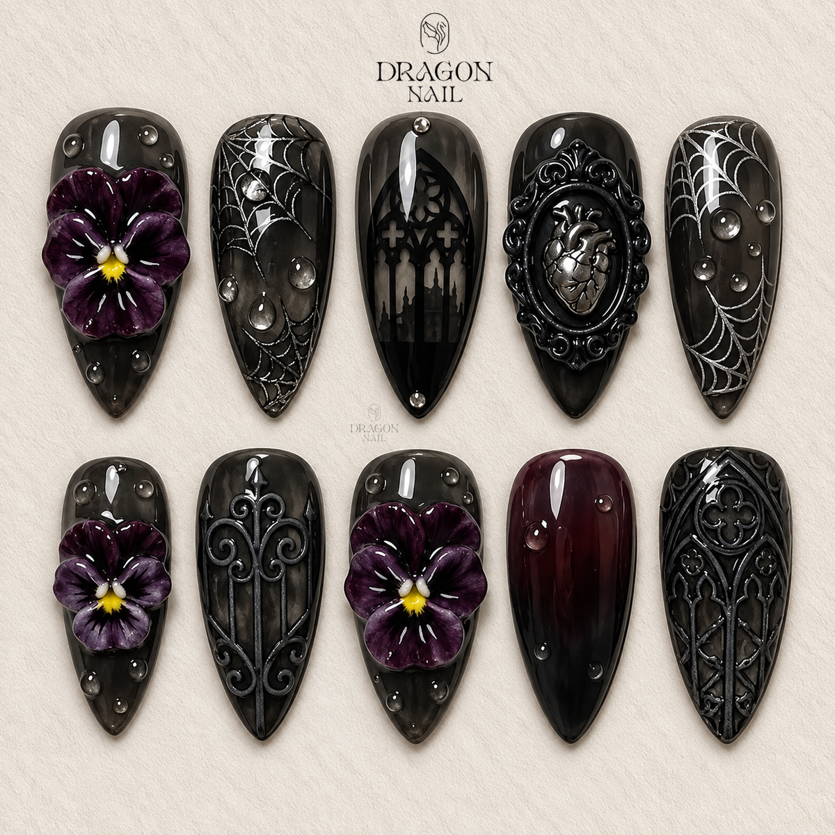 Dark Cathedral Elegance Press On Nails