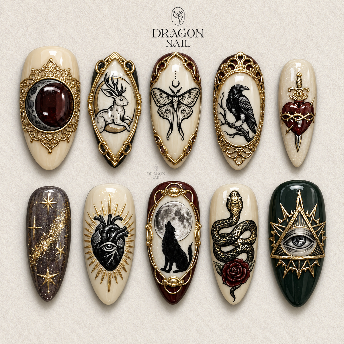 Dark Occult Relic Press On Nails