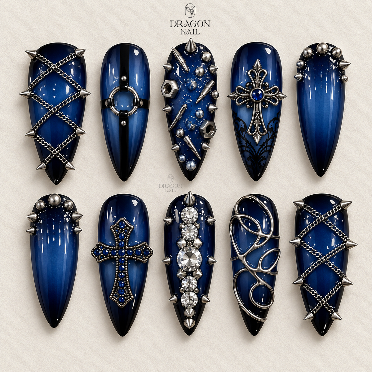 Dramatic Enchanted Gothic Press On Nails