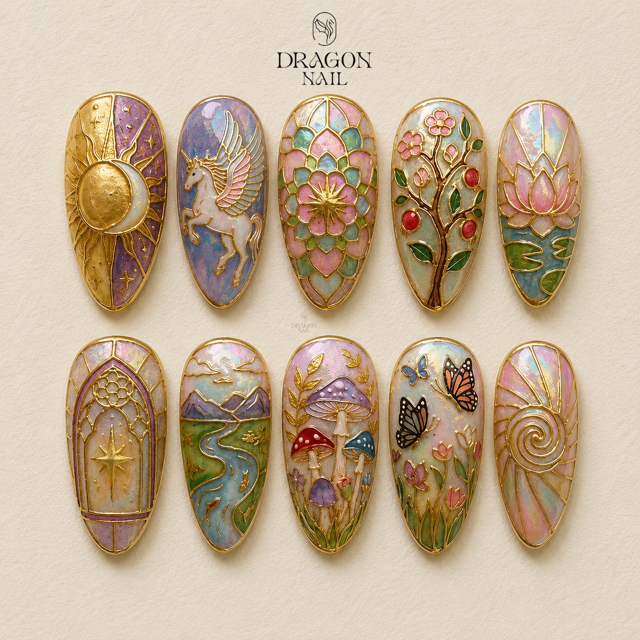Dreamy Pastel Fairycore Floral Elegance Press On Nails