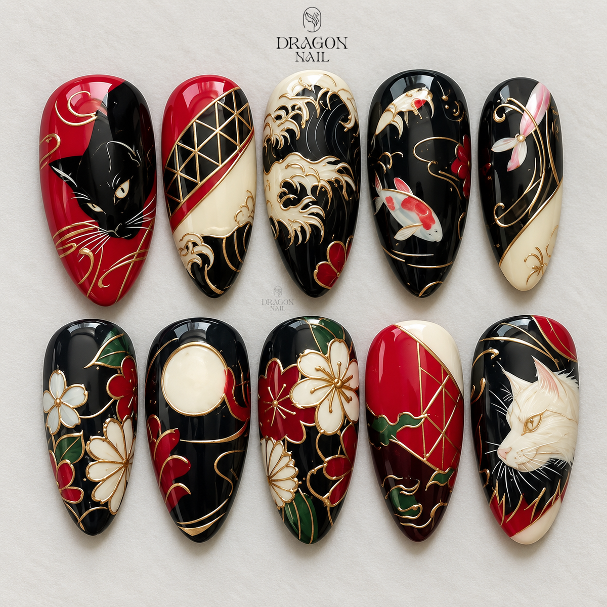 Elegant Lucky Charm Art Press On Nails