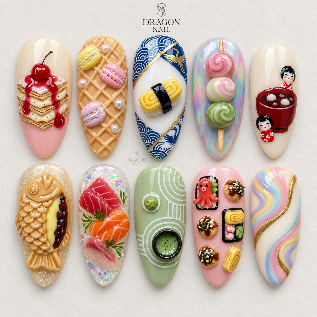Elegant Ornamental Heritage Press On Nails