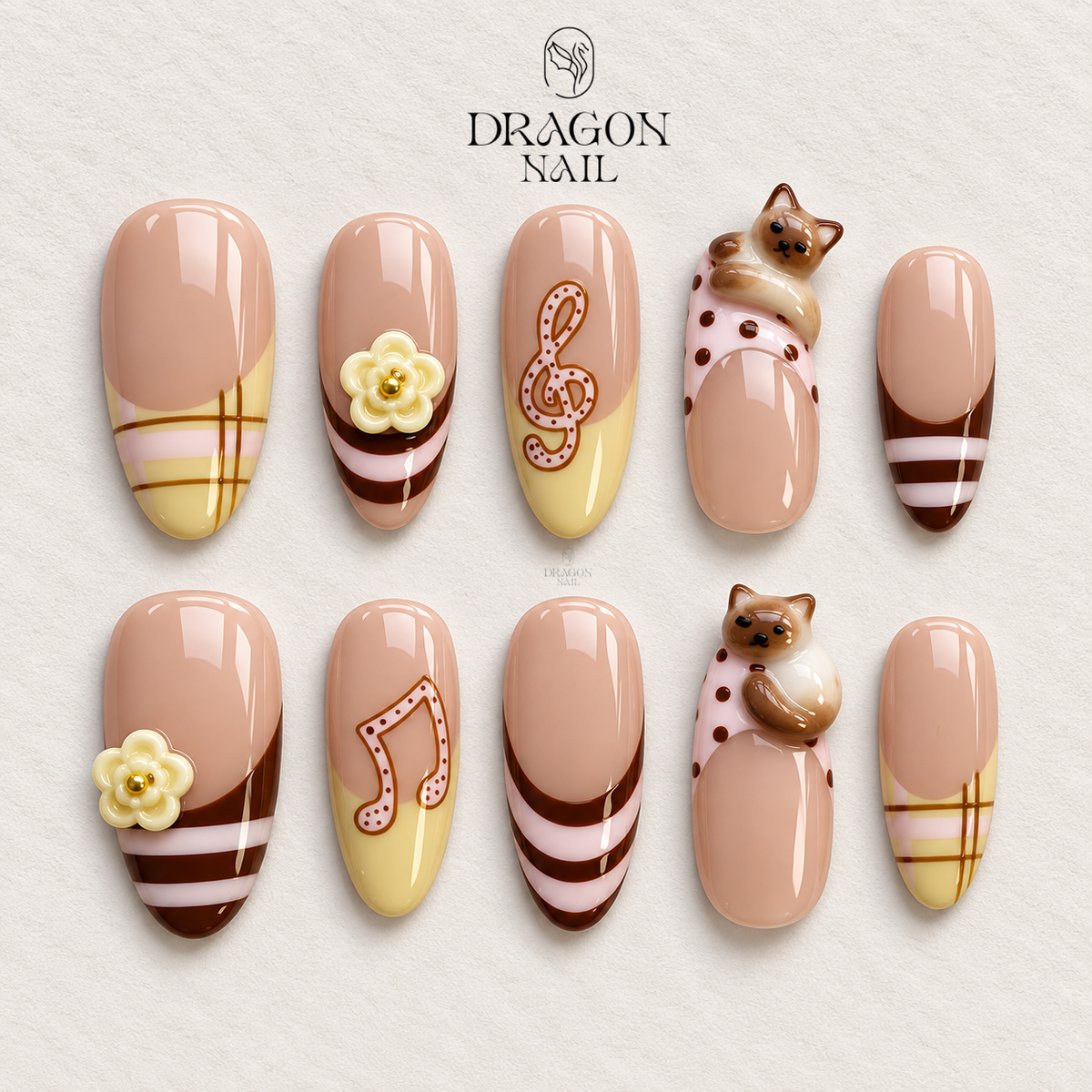 Elegant Pearl French Tip Floral Press On Nails