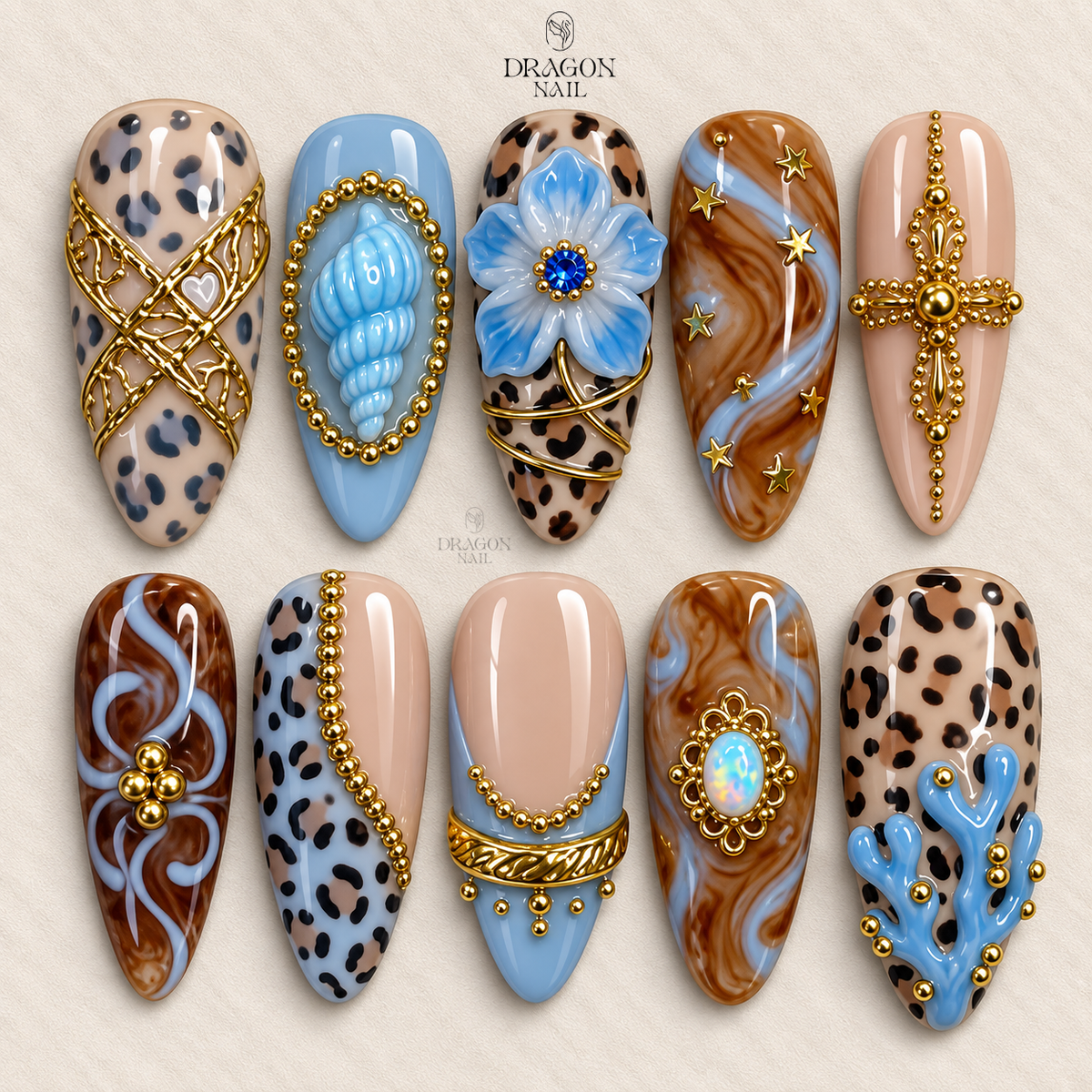 Elegant Aurora Glow Press On Nails
