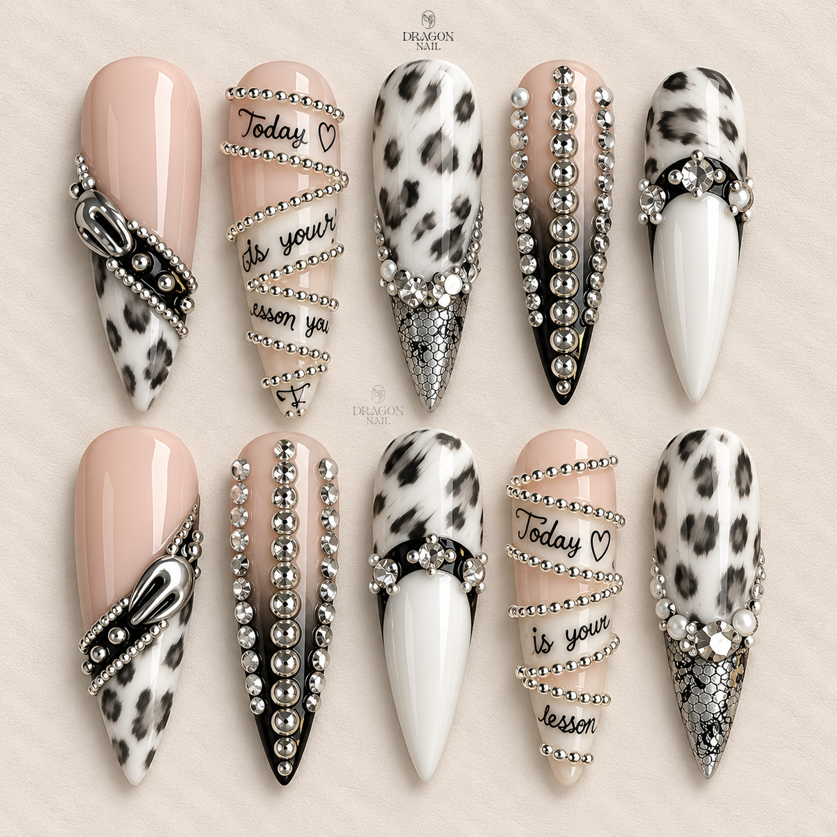 Elegant Crystal Bloom Press On Nails