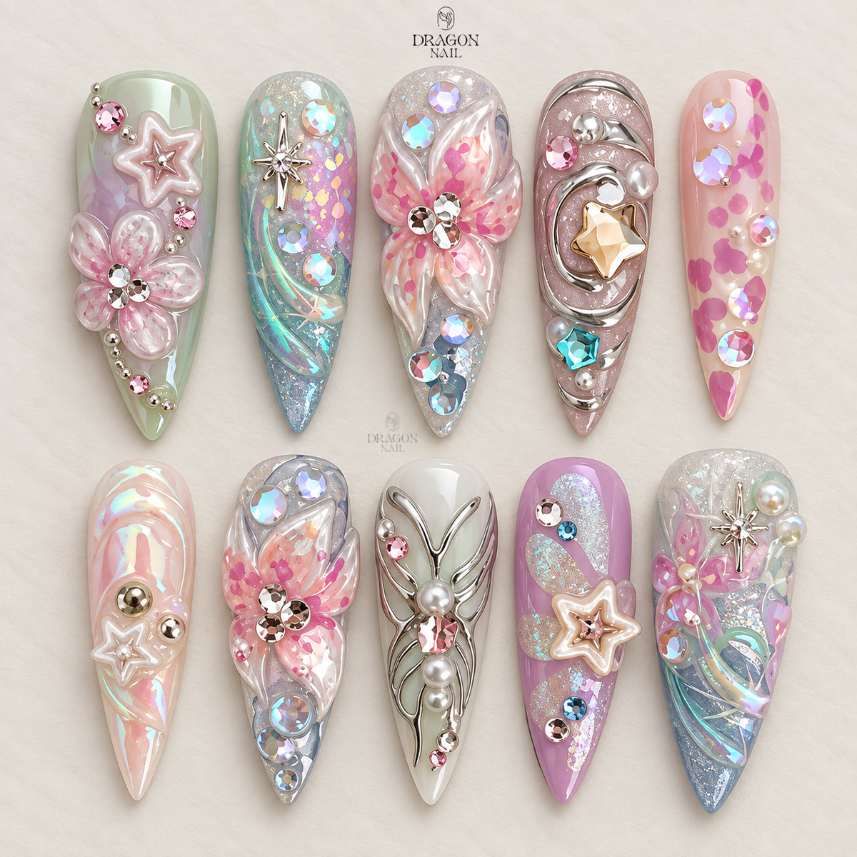 Enchanted Raven Press On Nails