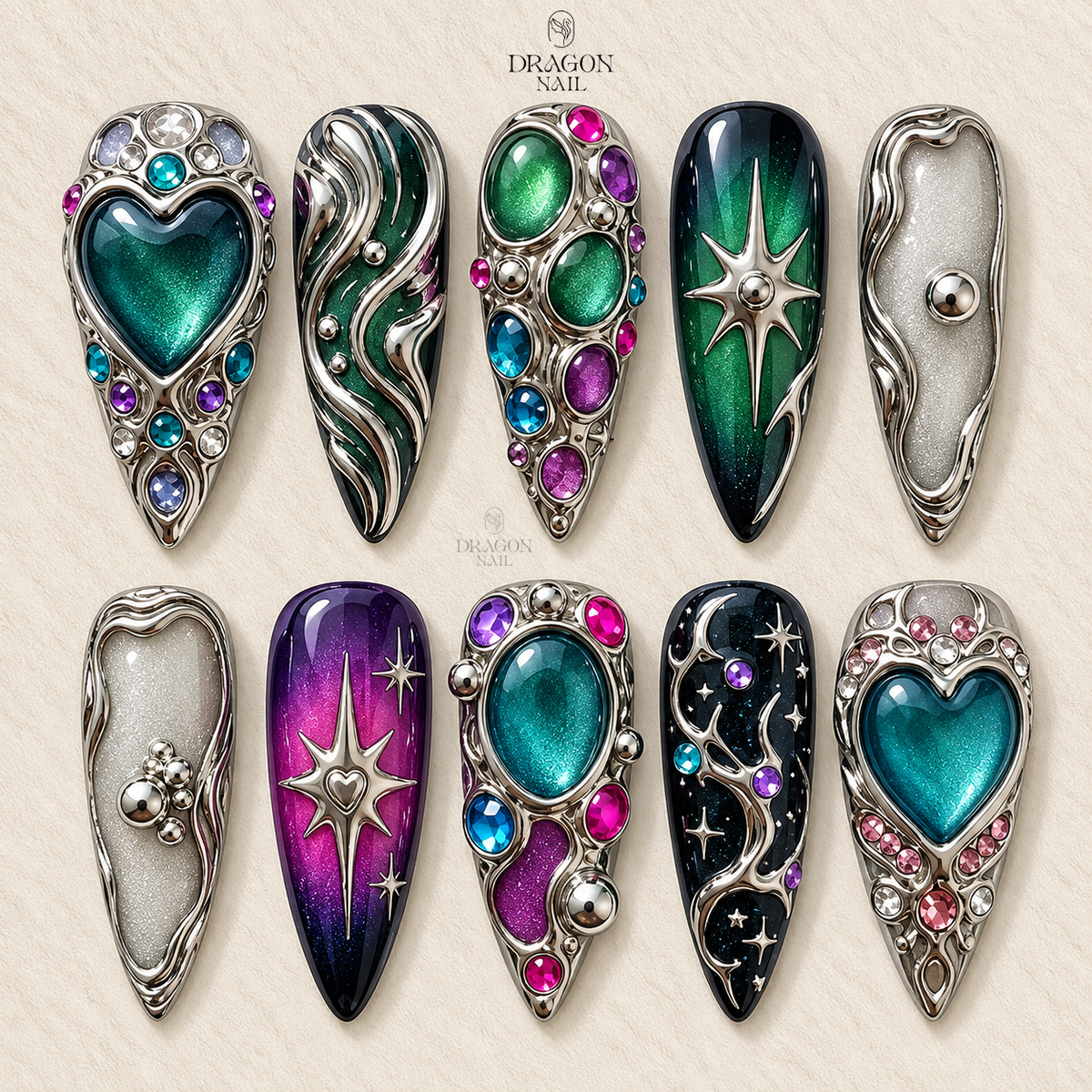 Ethereal Fairycore Fantasy Garden Press On Nails