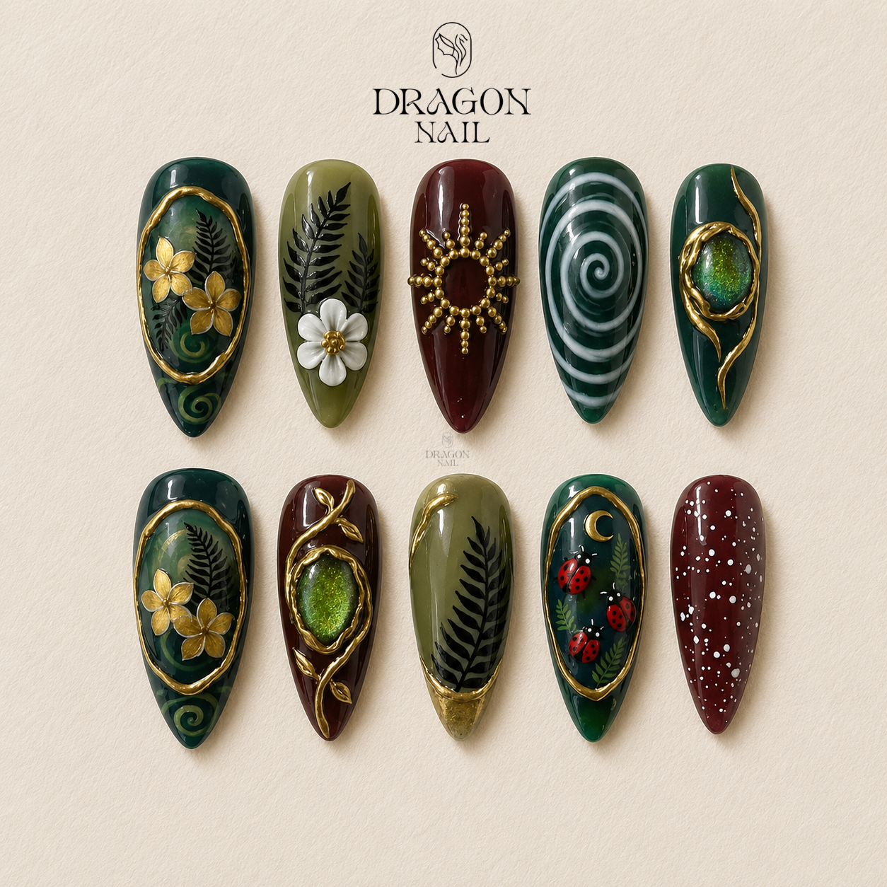 Dark Enchanted Gothic Press On Nails