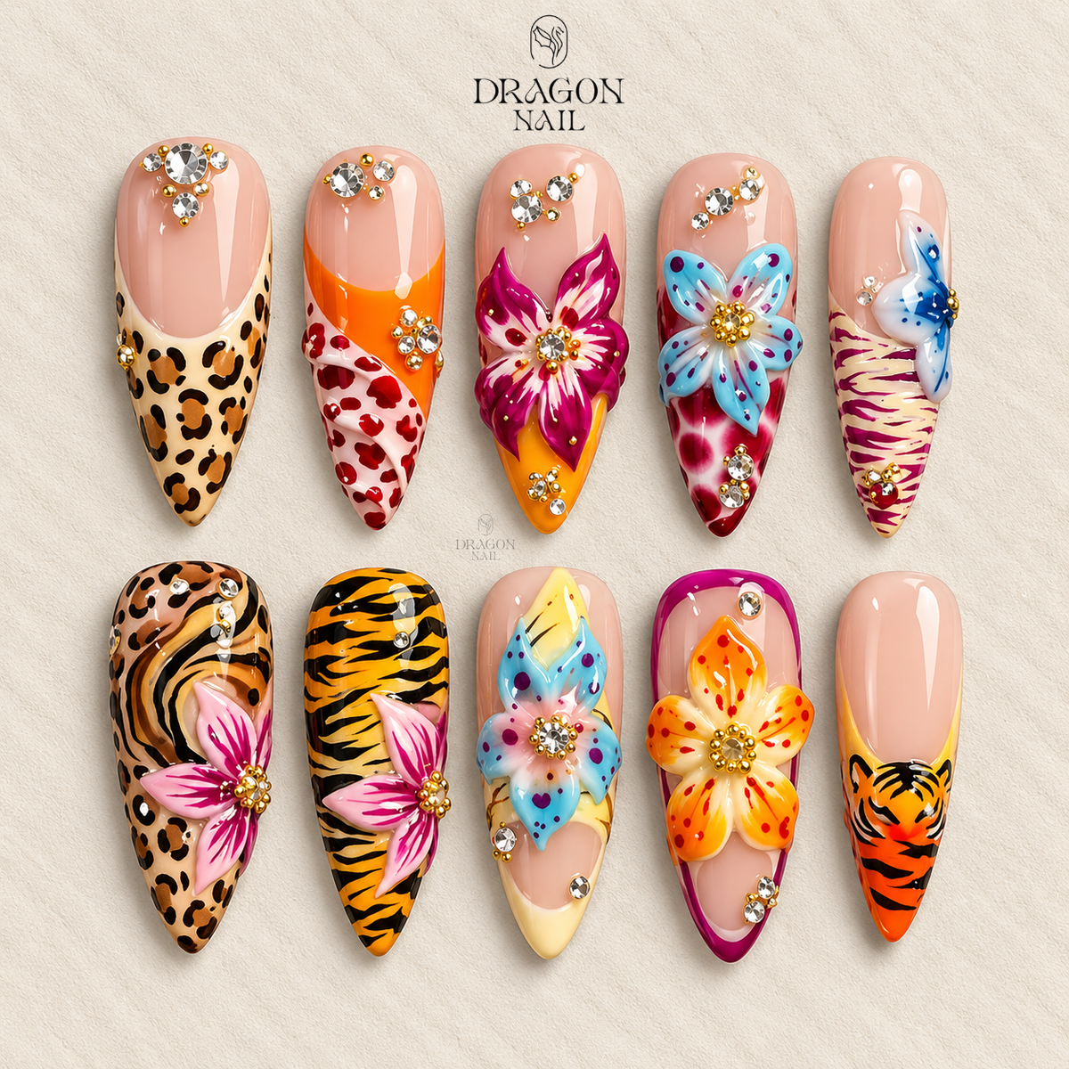 Floral Wild Luxe Press On Nails