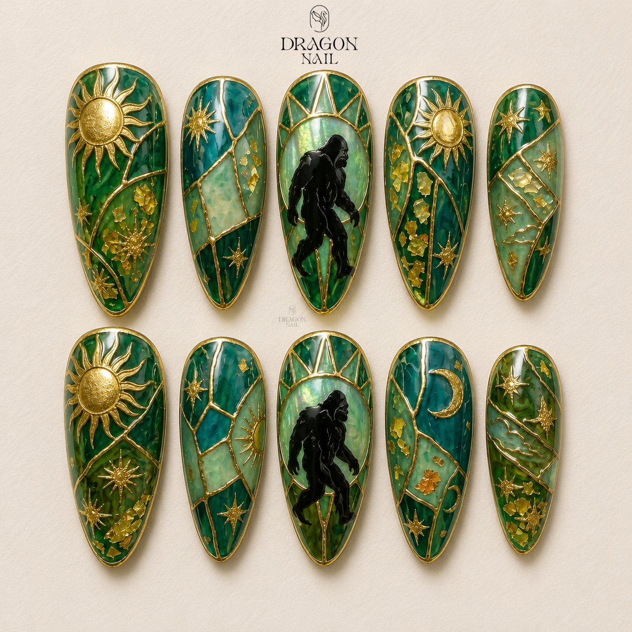 Frozen Celestial Butterfly Press On Nails