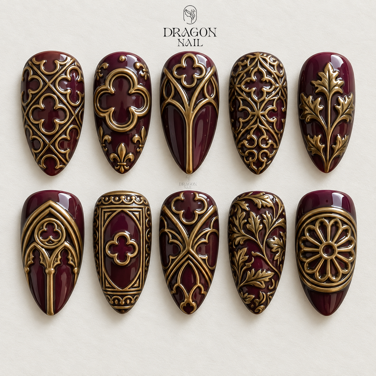 Gothic Cathedral Architecture Press On Nails