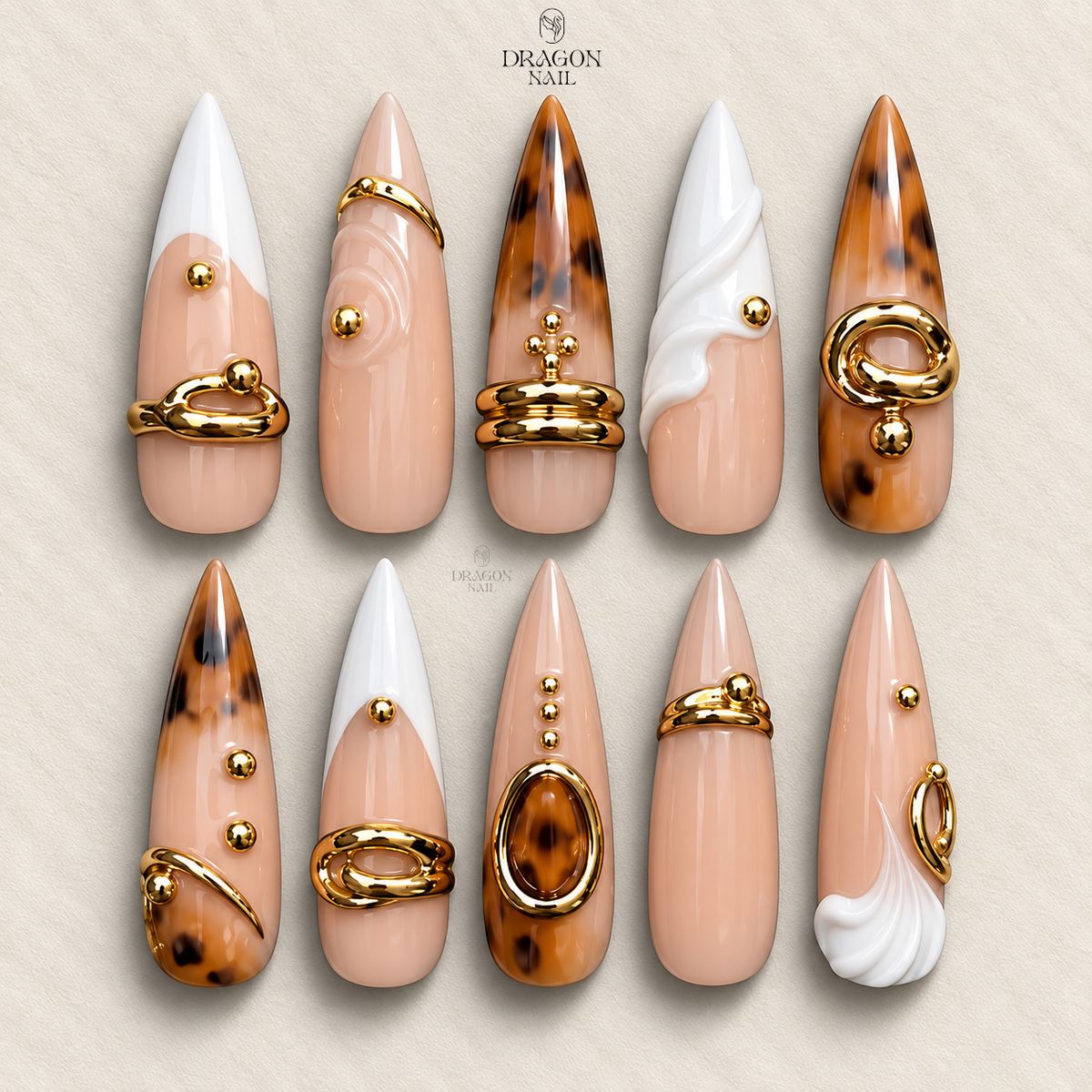 Grunge Chrome Wild Style Press On Nails