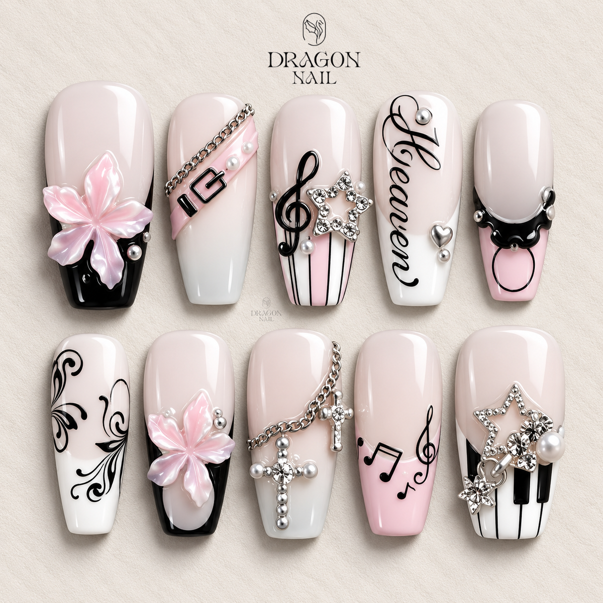 Heavenly Melody Celestial Press On Nails