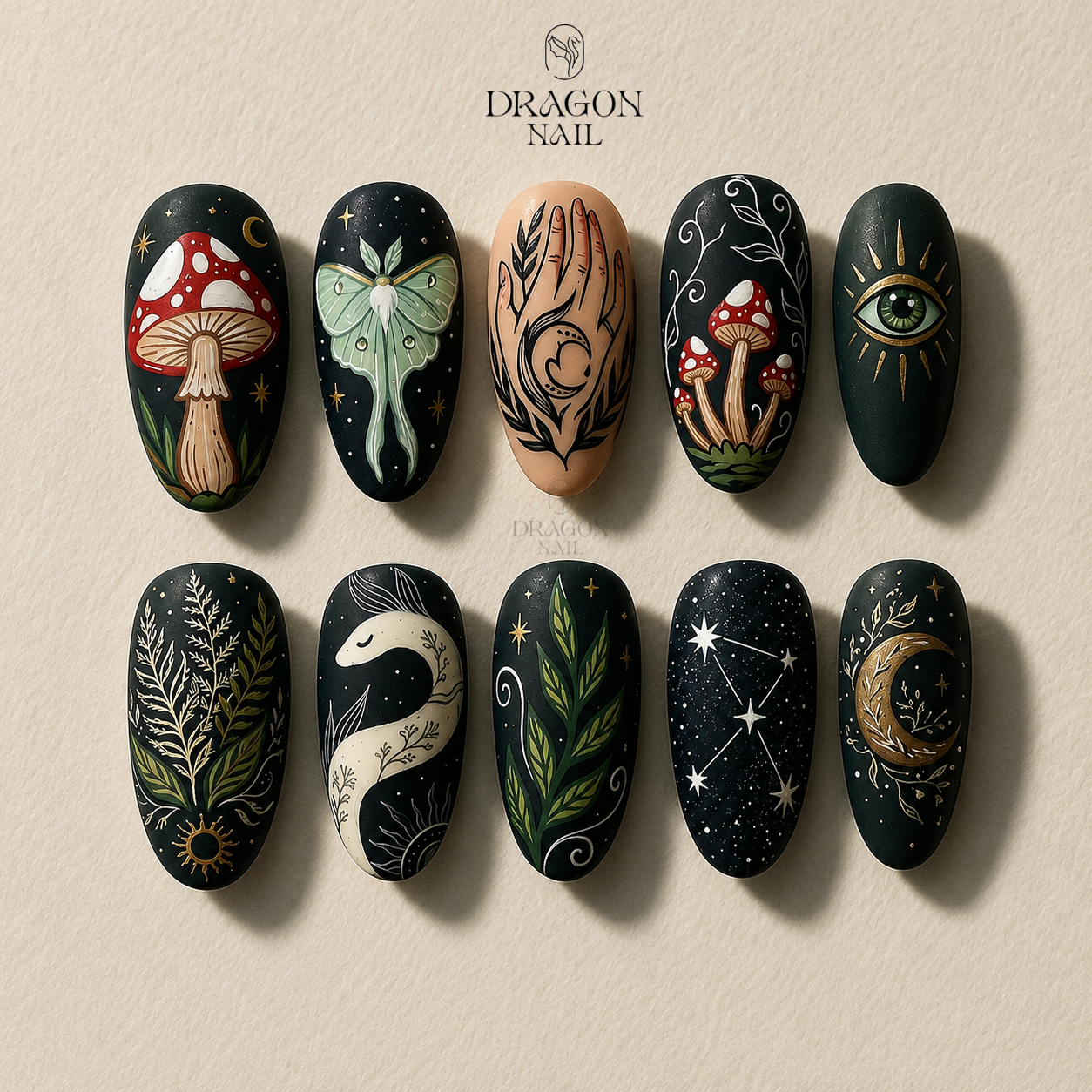 Mystic Forest Celestial Aura Press On Nails