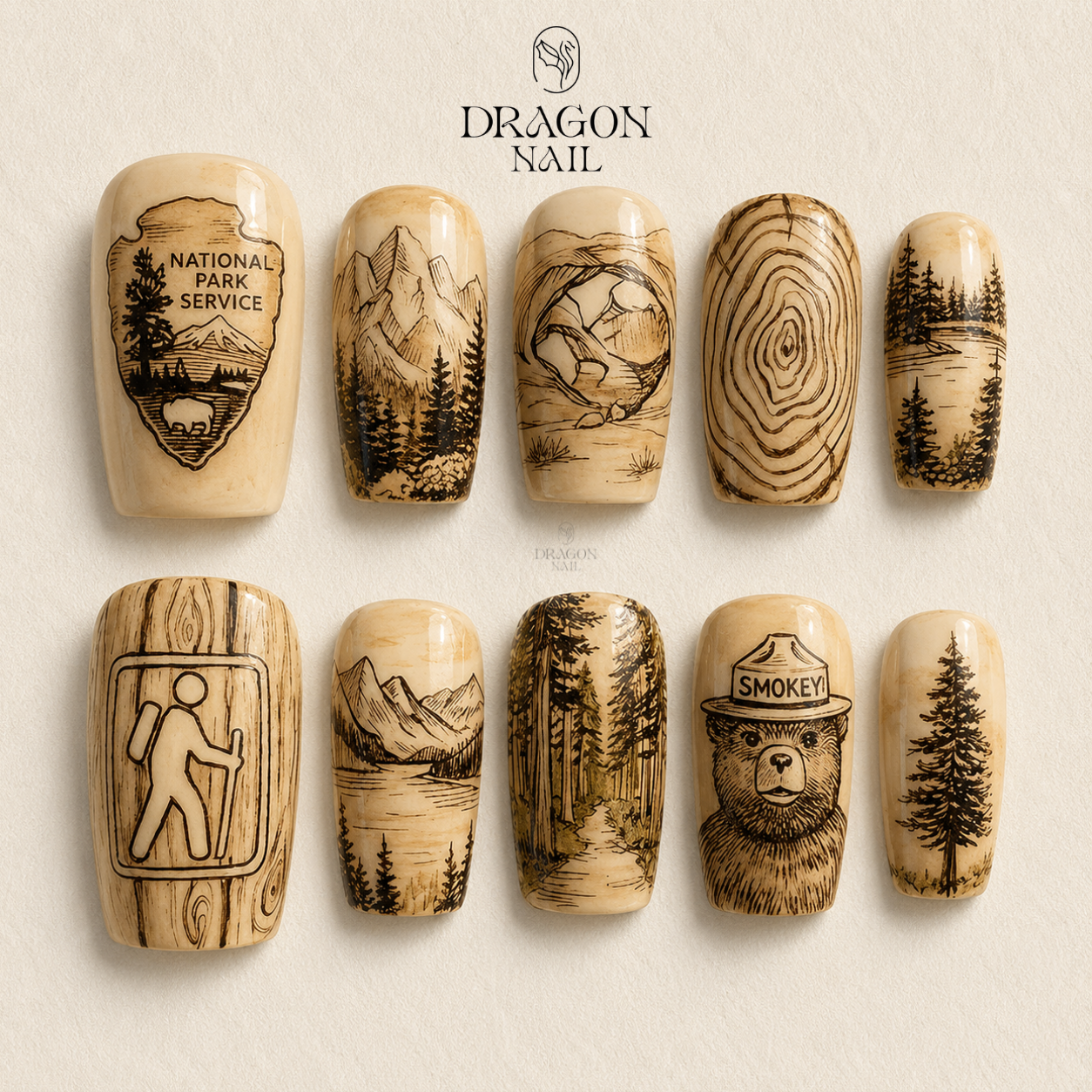 Nature Landscape Rustic Outdoor National Park Aesthetic Press On Nails
