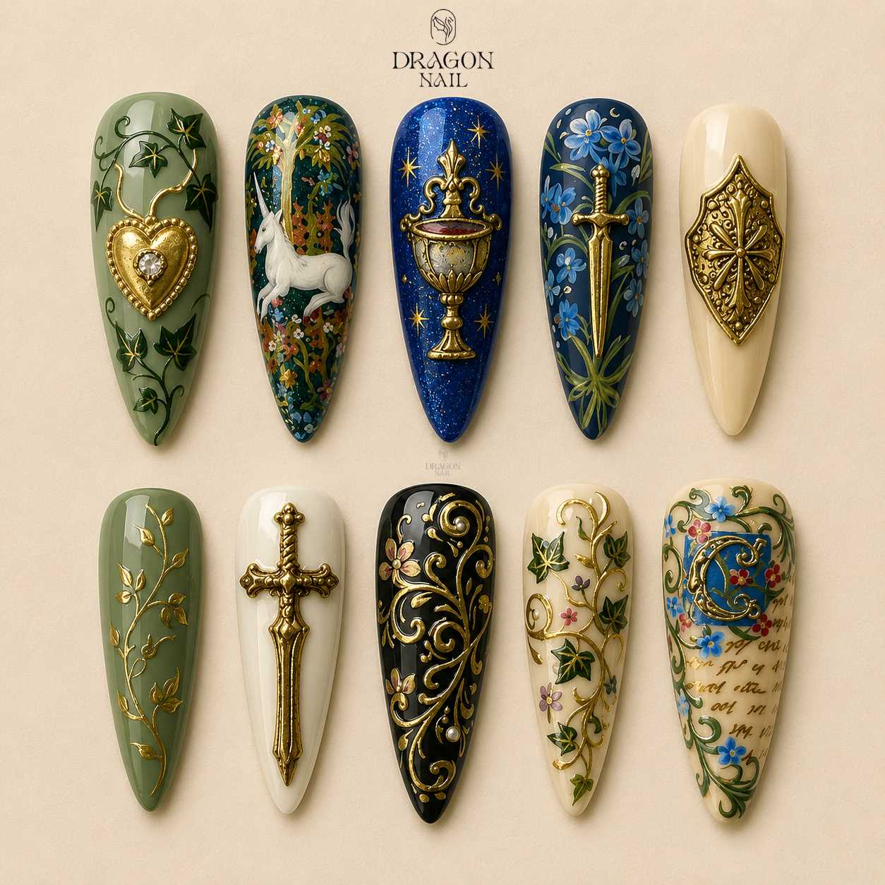 Celestial Crystal Butterfly Press On Nails