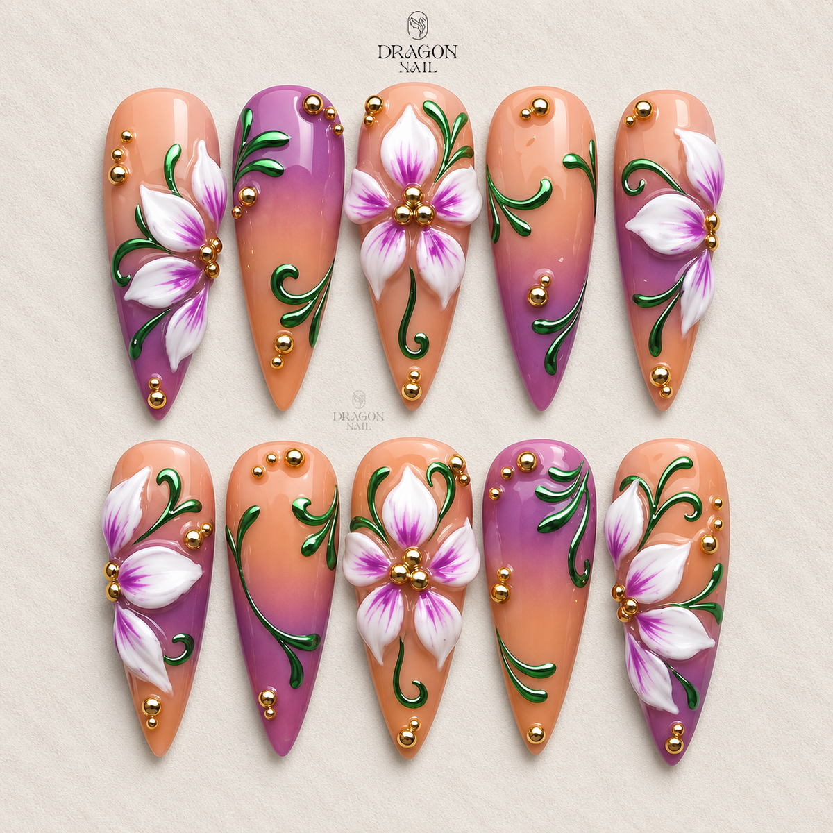 Lavender Soft Glam Stiletto Press On Nails