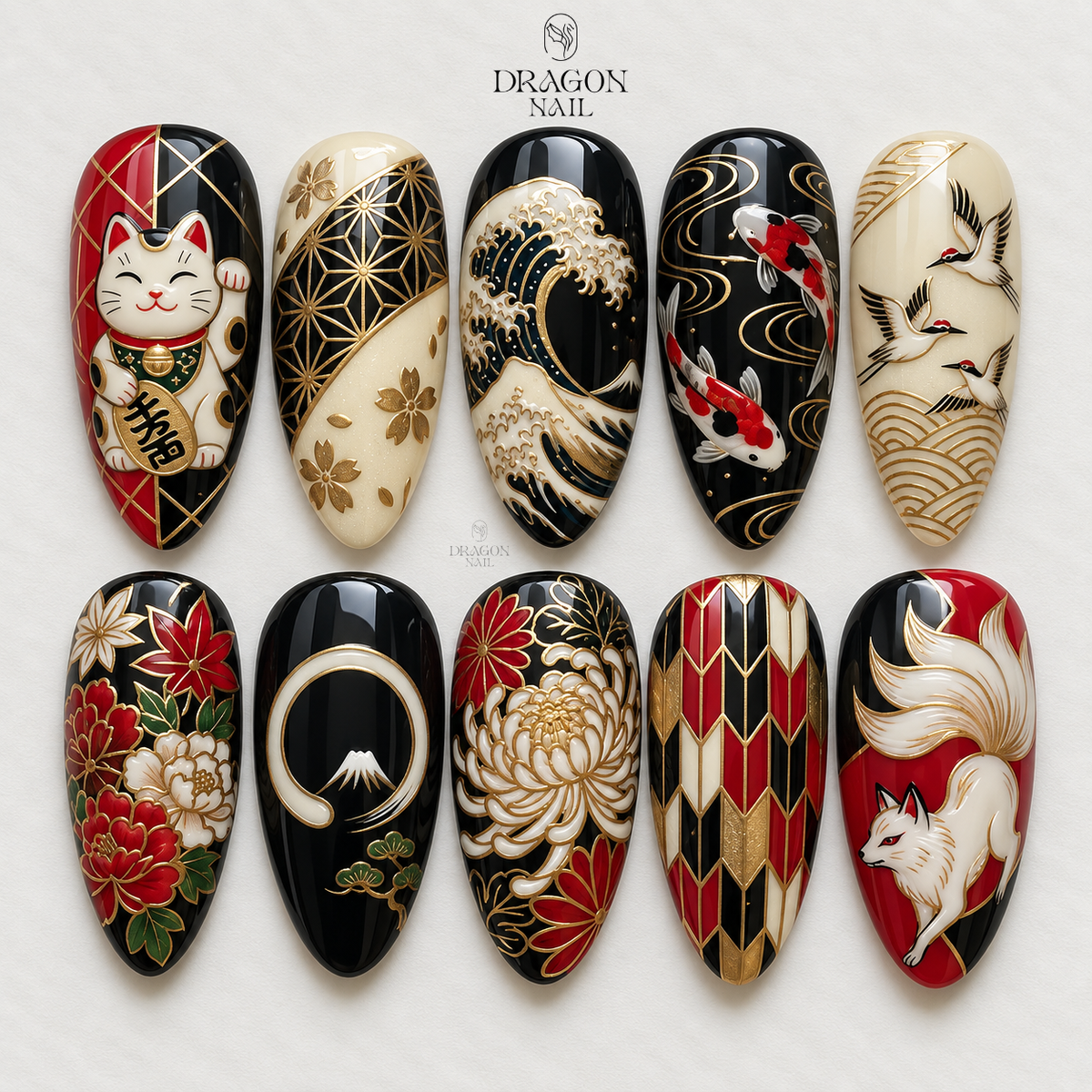 Lucky Garden Charm Press On Nails