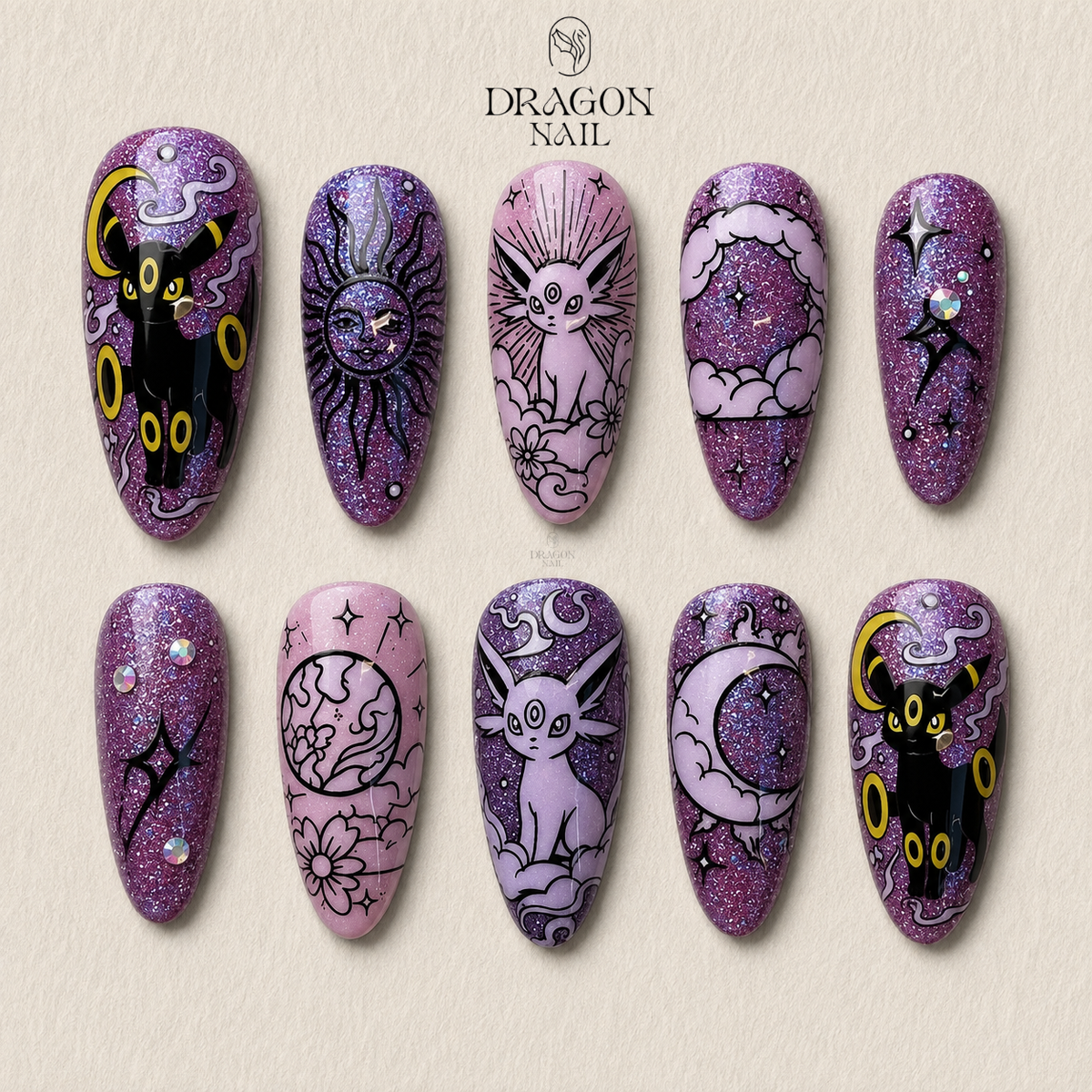 Luxurious Enchanted Gothic Press On Nails