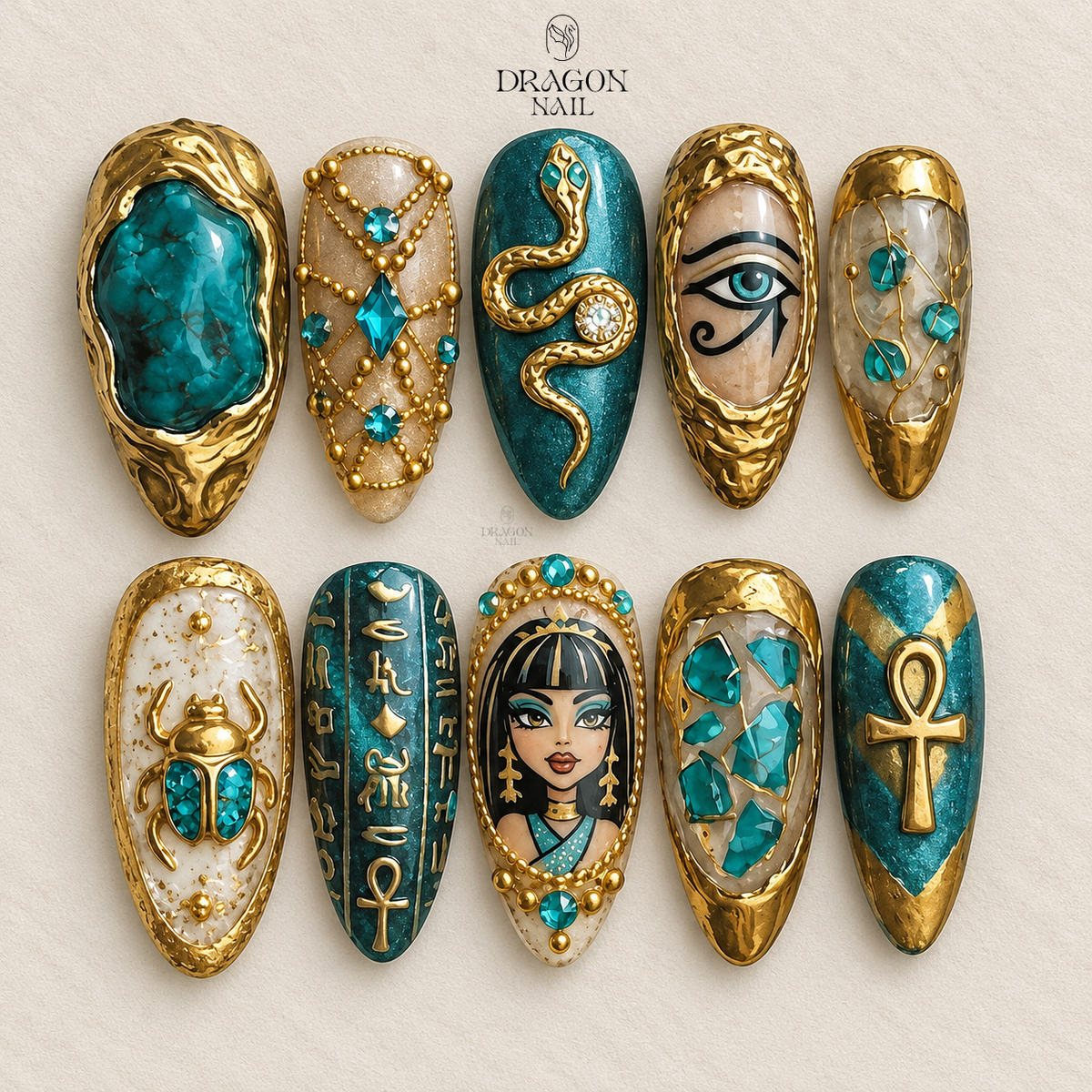 Luxury Gold Ornate Royal Elegance Press On Nails