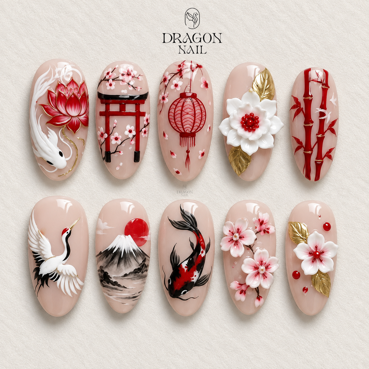 Minimalist Botanical Serenity Press On Nails