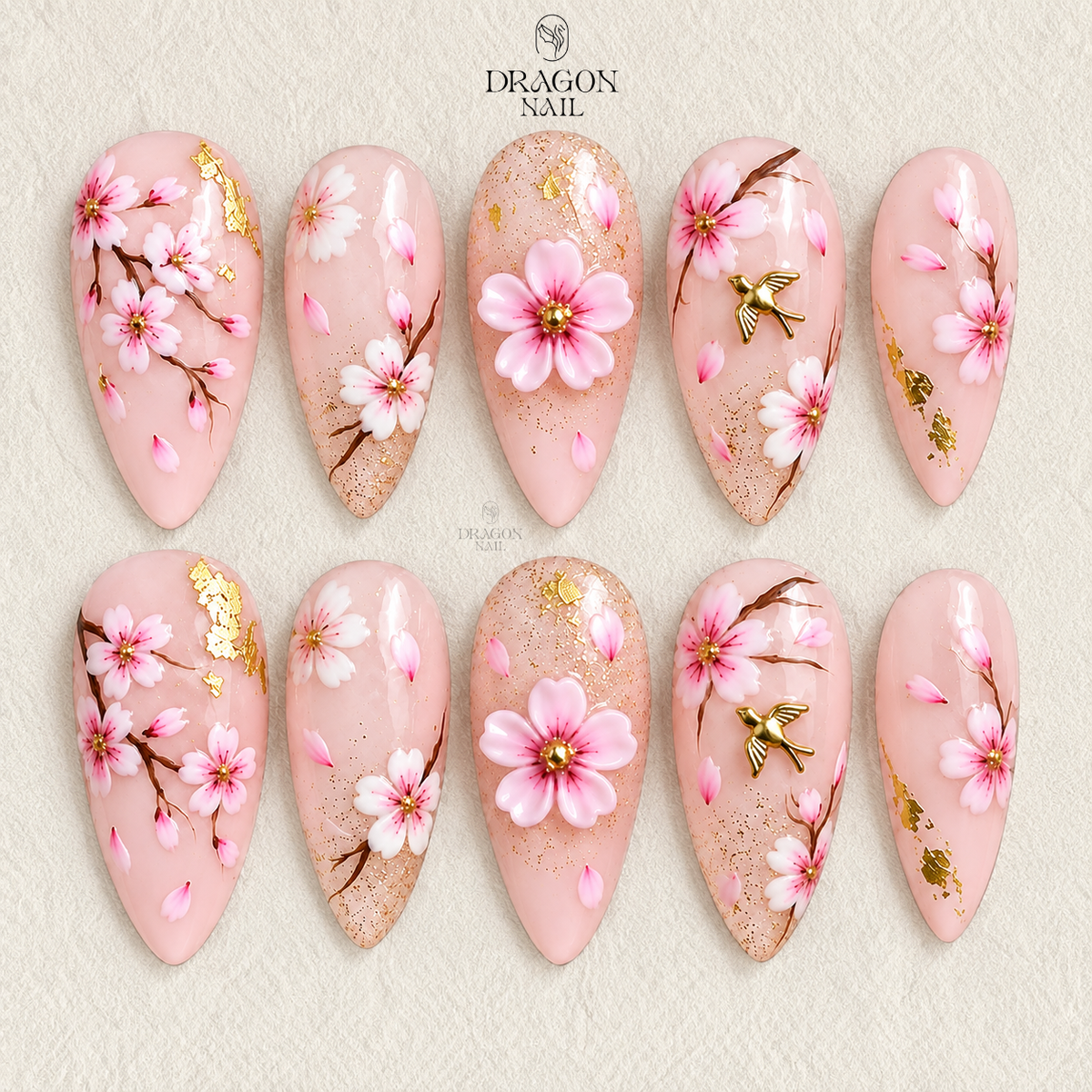 Minimalist Floral Elegance Press On Nails