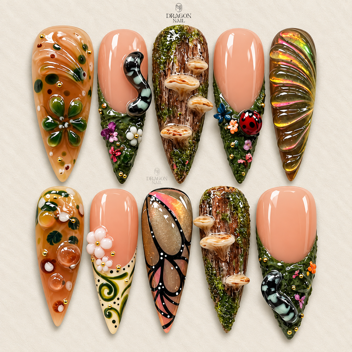 Modern Neutral Style Press On Nails