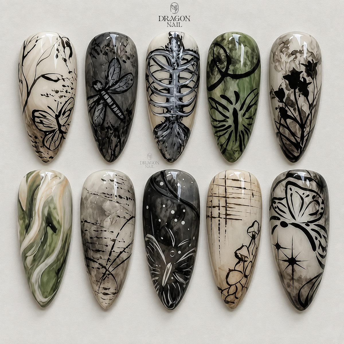 Moody Gothic Forest Nature Press On Nails