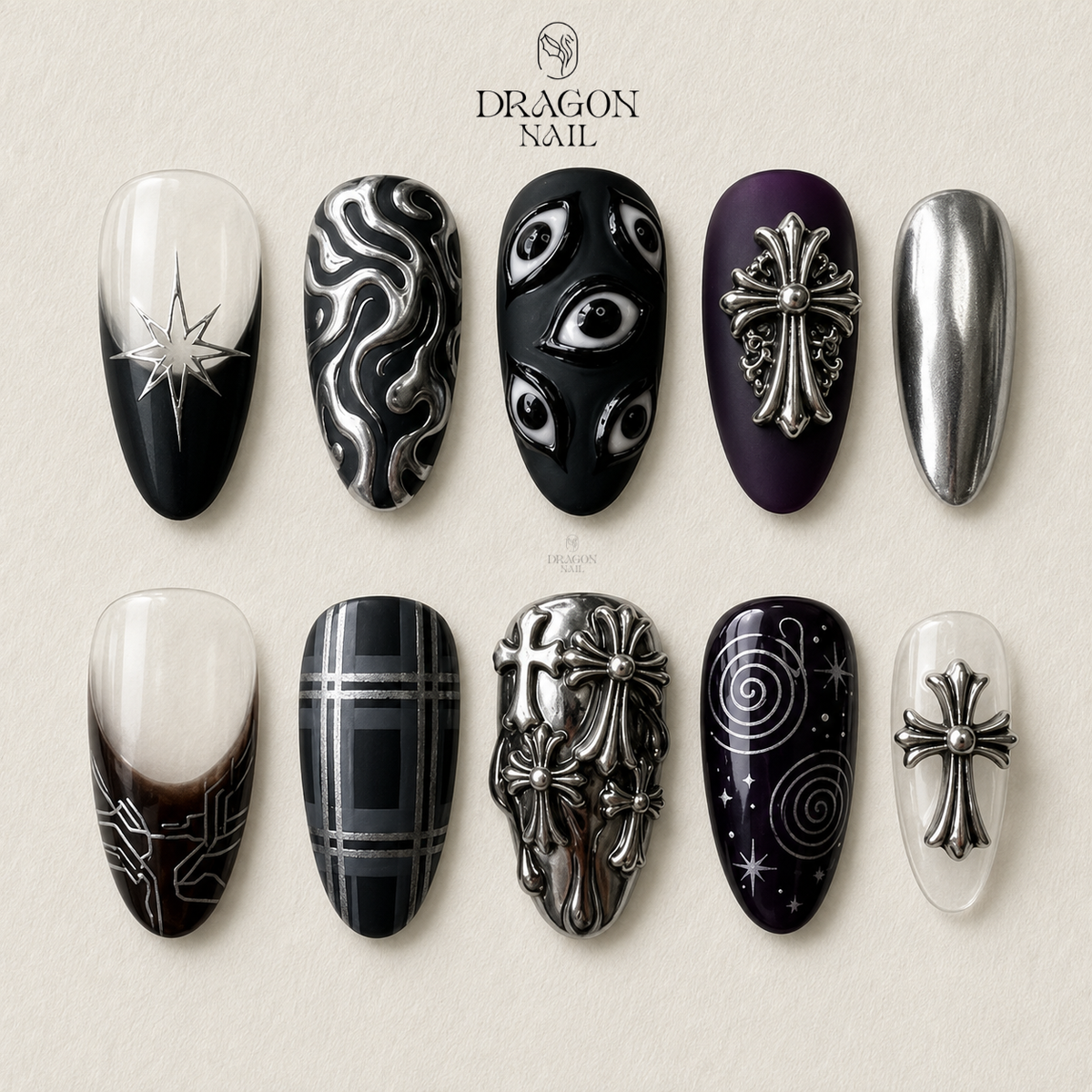 Nocturne Cathedral Press On Nails