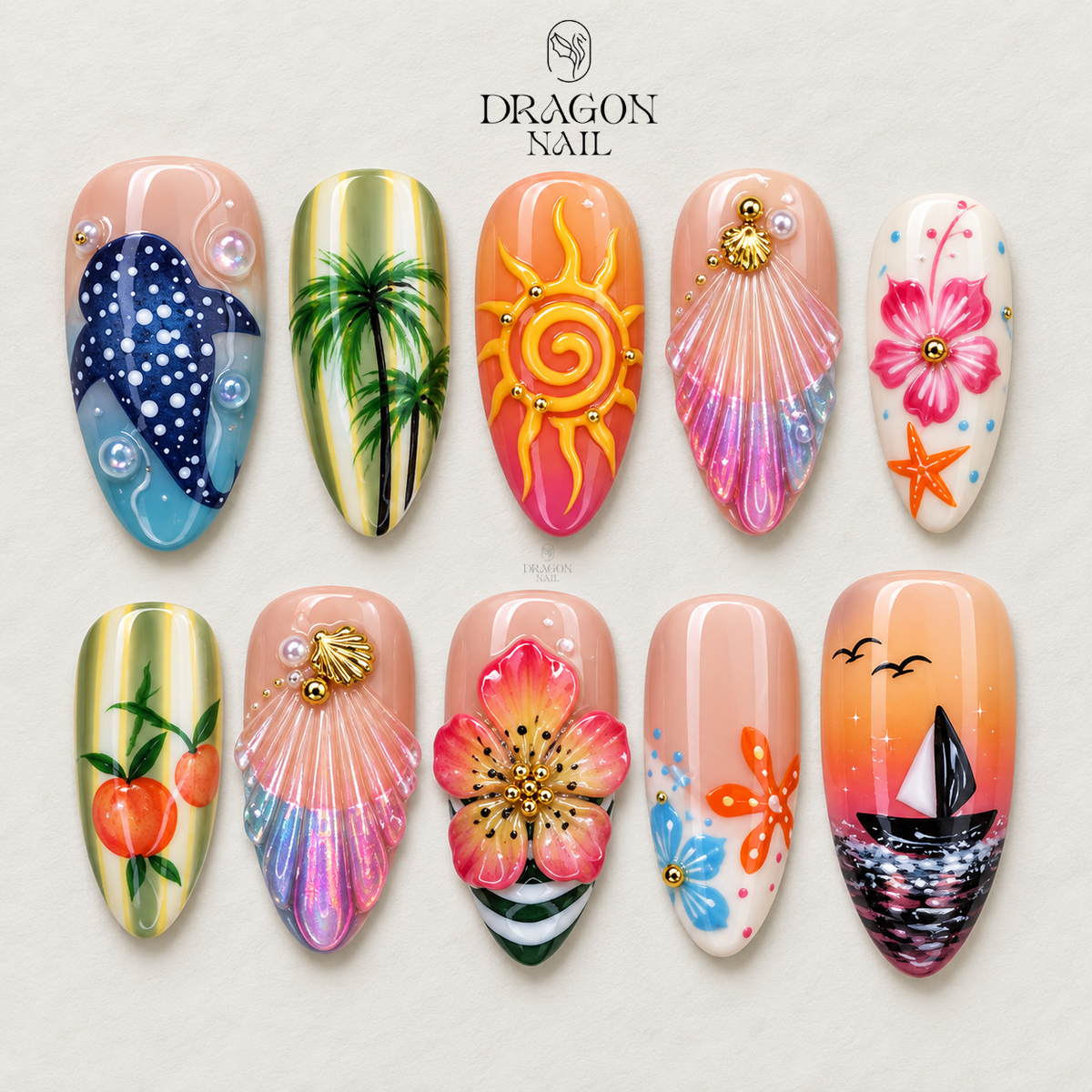 Ocean Adventure Summer Press On Nails